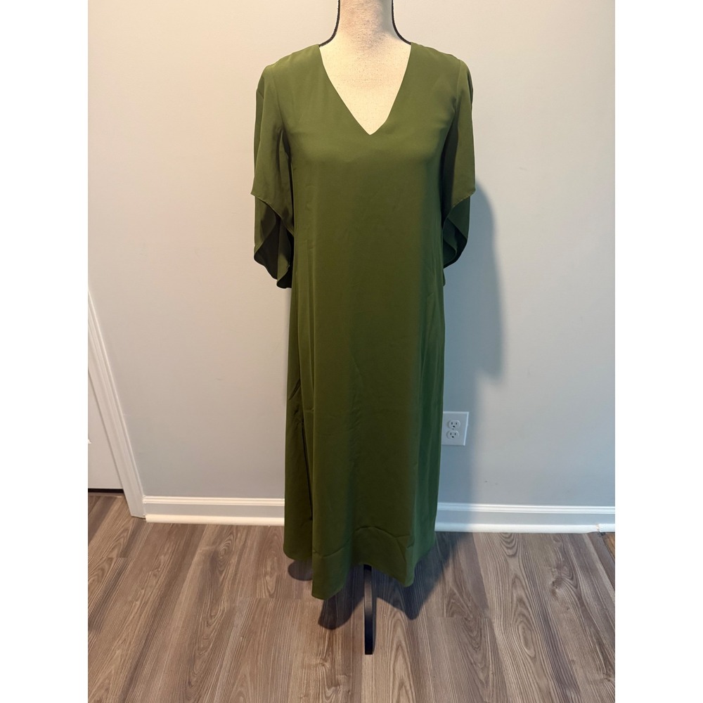 Anna Cate Meredith Midi Dress in Chive Kaftan Dress Women's size XS NWT
